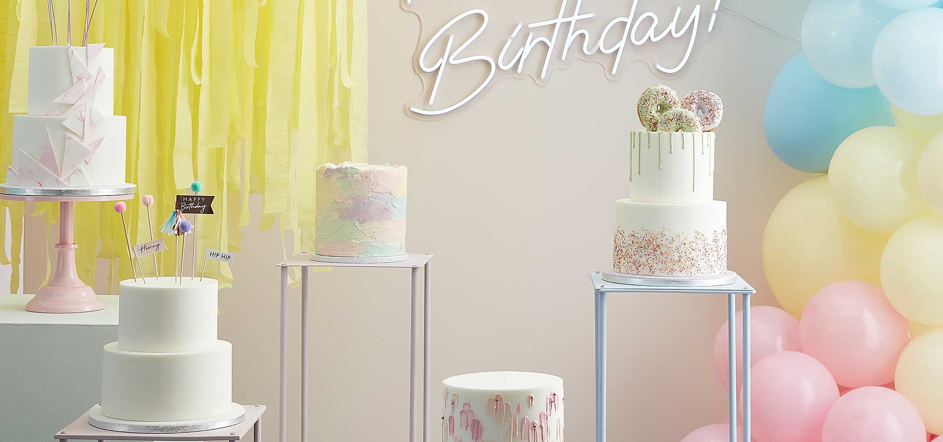 Pastel Birthday Banner with Shimmering Gold Letters, Happy Birthday Bunting  Banner for Party Decorations Kids Girls Birthday Supplies
