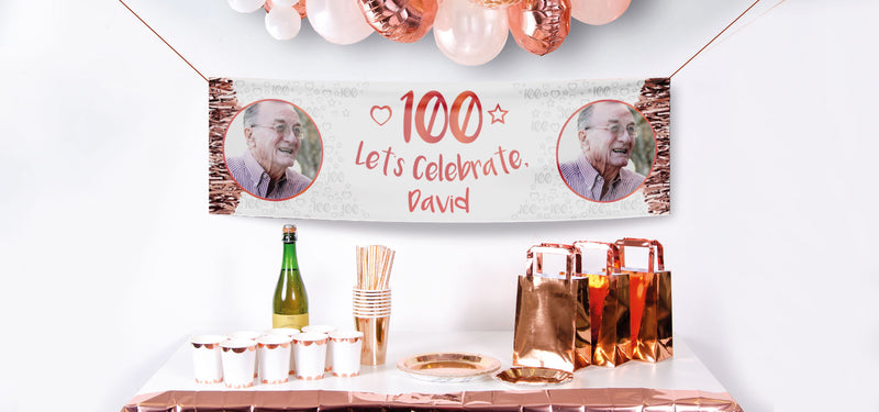 100th Birthday Personalised Banners