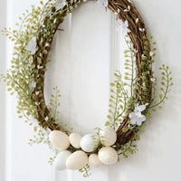 Reusable Egg, Foliage and Twig Easter Wreath Easter
