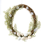 Reusable Egg, Foliage and Twig Easter Wreath
