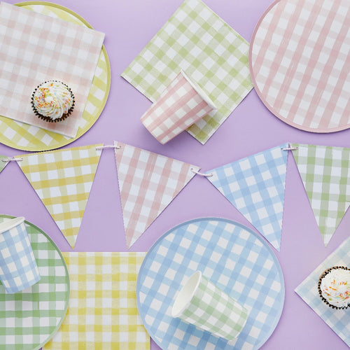 Gingham Paper Bunting (2.5m)