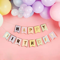 Pastel 'Happy Birthday' Flag Banner (3m) General Party