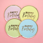 Pastel 'Happy Birthday' Paper Plates (x8)