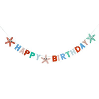 Starfish 'Happy Birthday' Banner (2m) Kids Party