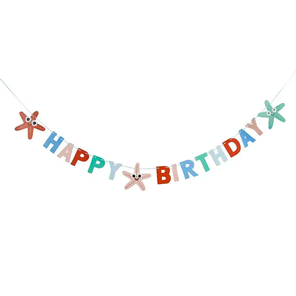 Starfish 'Happy Birthday' Banner (2m) Kids Party