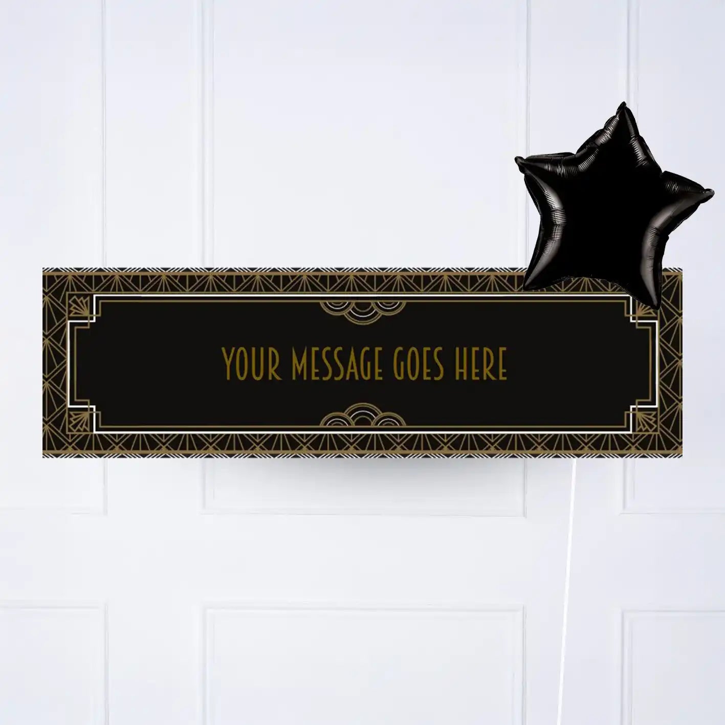 Hollywood Style Personalised Party Banner No 1 Balloon Personalised Banner
