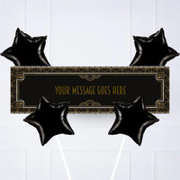 Hollywood Style Personalised Party Banner No 4 Balloons Personalised Banner