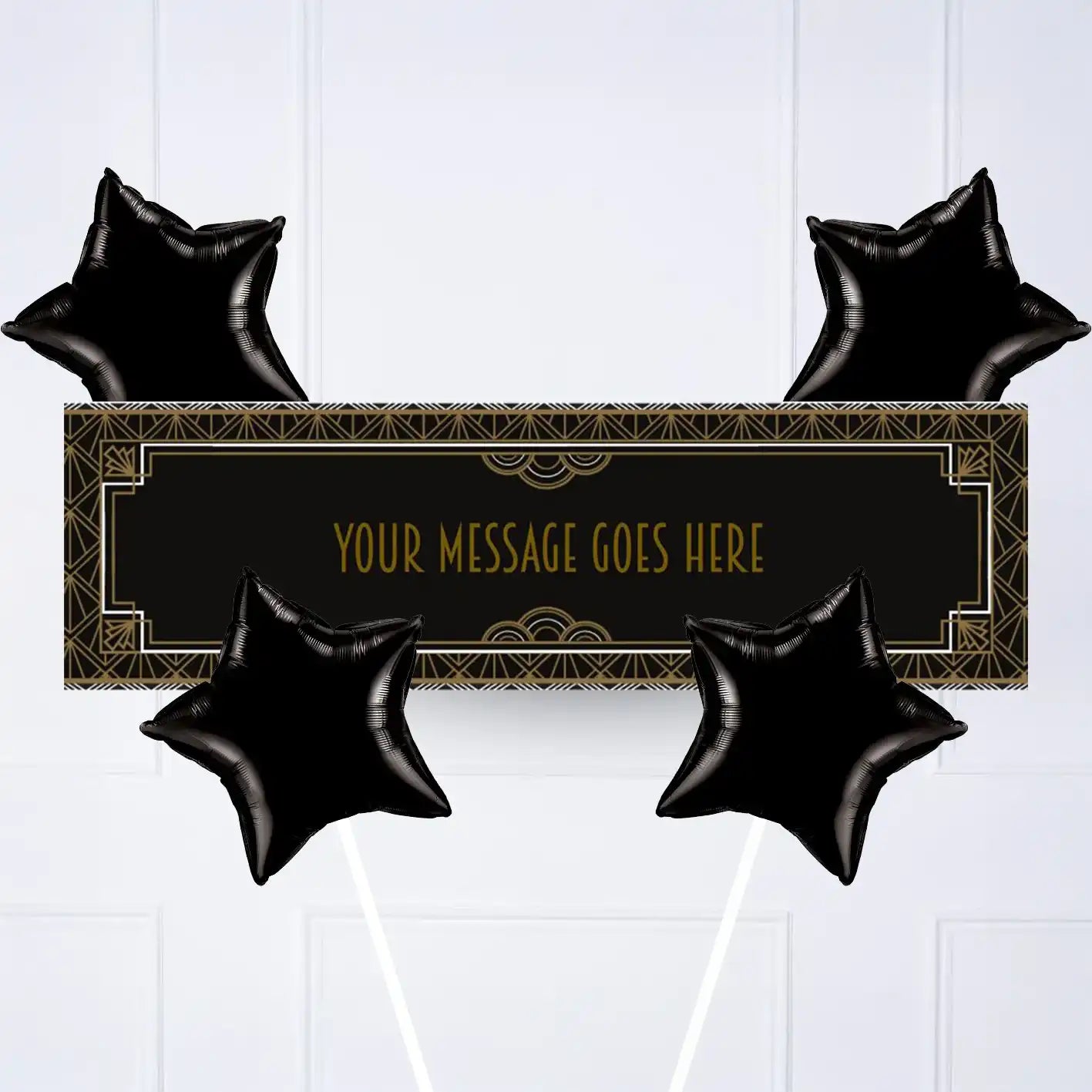 Hollywood Style Personalised Party Banner No 4 Balloons Personalised Banner