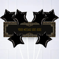 Hollywood Style Personalised Party Banner No 6 Balloons Personalised Banner
