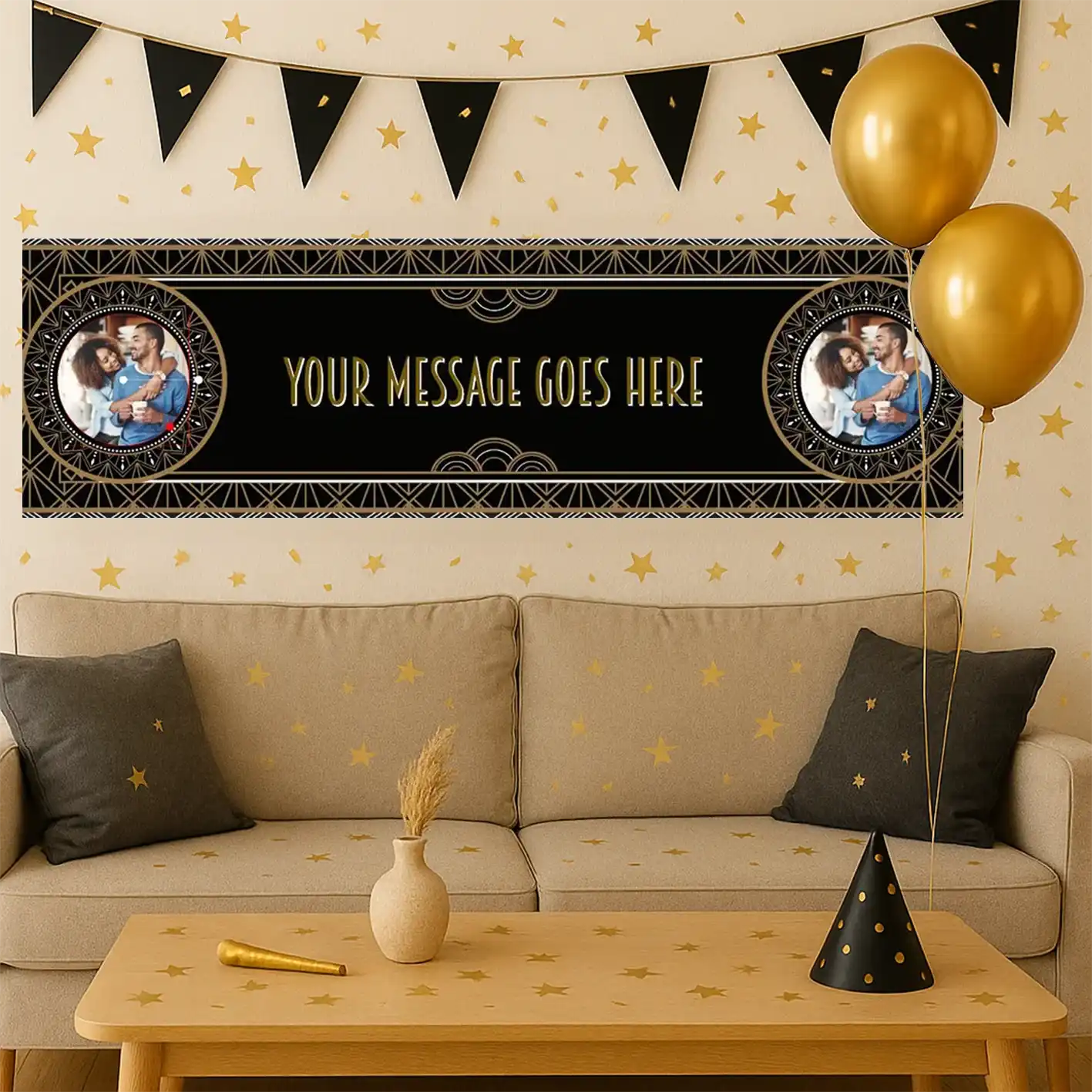 Hollywood Style Personalised Party Banner Personalised Banner