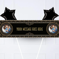 Hollywood Style Personalised Party Banner Yes 2 Balloons Personalised Banner