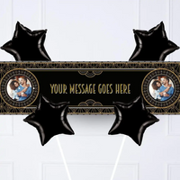 Hollywood Style Personalised Party Banner Yes 4 Balloons Personalised Banner