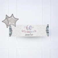 Iridescent 60th Personalised Party Banner No 2 Balloons Personalised Banner