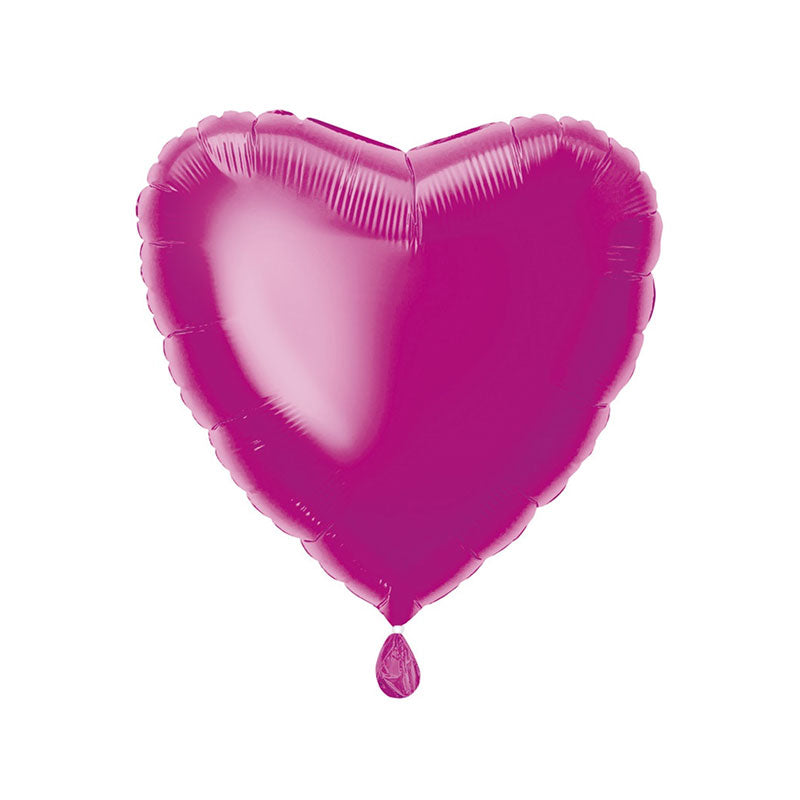Magenta Pink Heart Foil Balloon - 18"