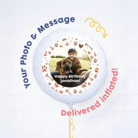 Personalised Pet Photo Balloon - Brown Paws and Treats Personalised Balloons