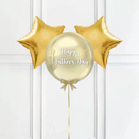 Personalised Orb Balloon - Gold 2 Balloons Personalised Balloons