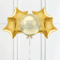 Personalised Orb Balloon - Gold 4 Balloons Personalised Balloons