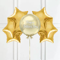 Personalised Orb Balloon - Gold 6 Balloons Personalised Balloons