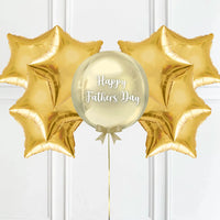Personalised Orb Balloon - Gold 8 Balloons Personalised Balloons