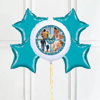 Personalised Photo Balloon - You’re Number 1: Blue Multi Photo 4 Balloons Personalised Balloons