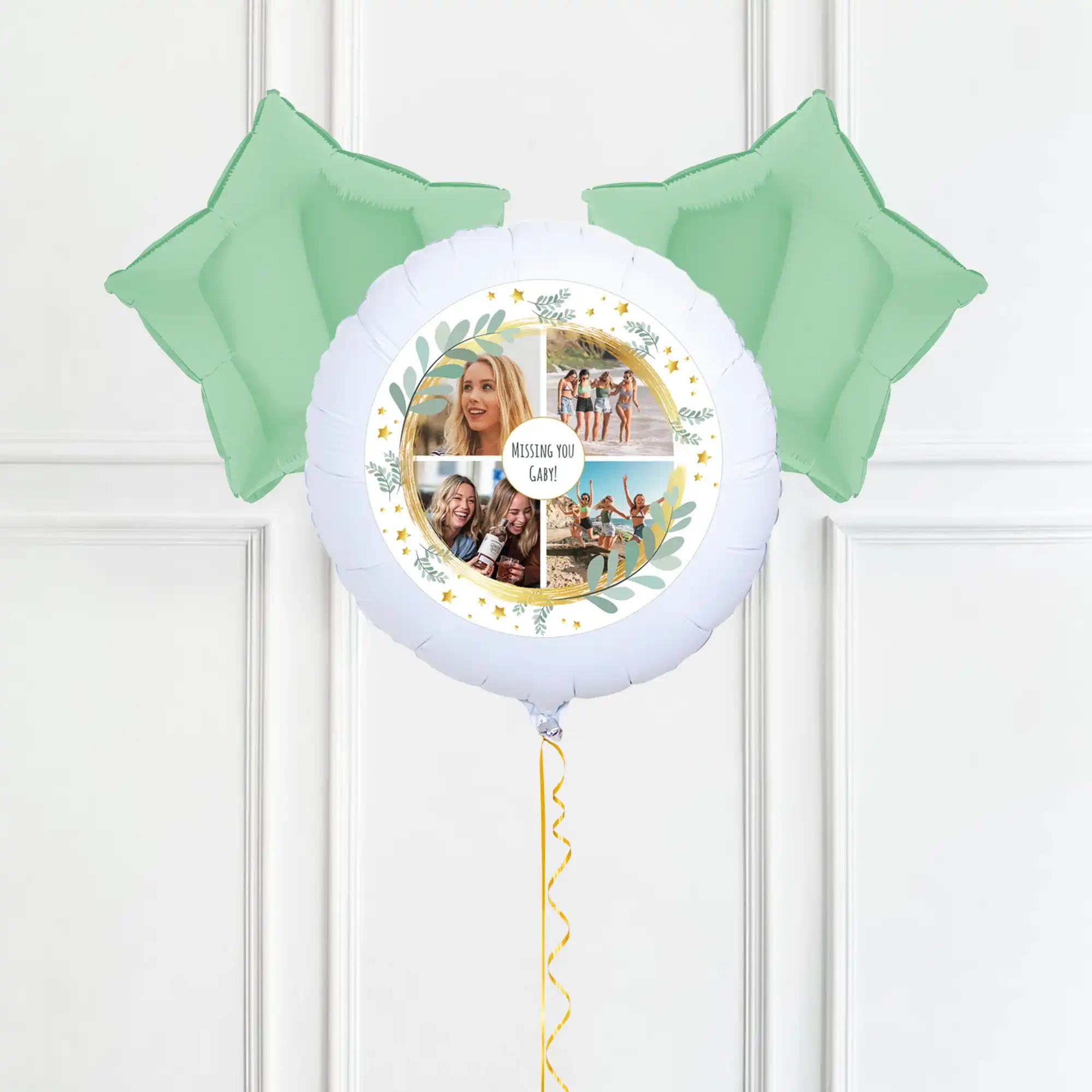 Personalised Photo Balloon – Botanical Multi Photo 2 Balloons Personalised Balloons