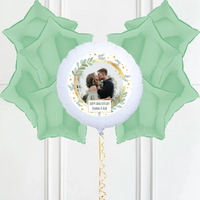 Personalised Photo Balloon – Botanical Single Photo 8 Balloons Personalised Balloons