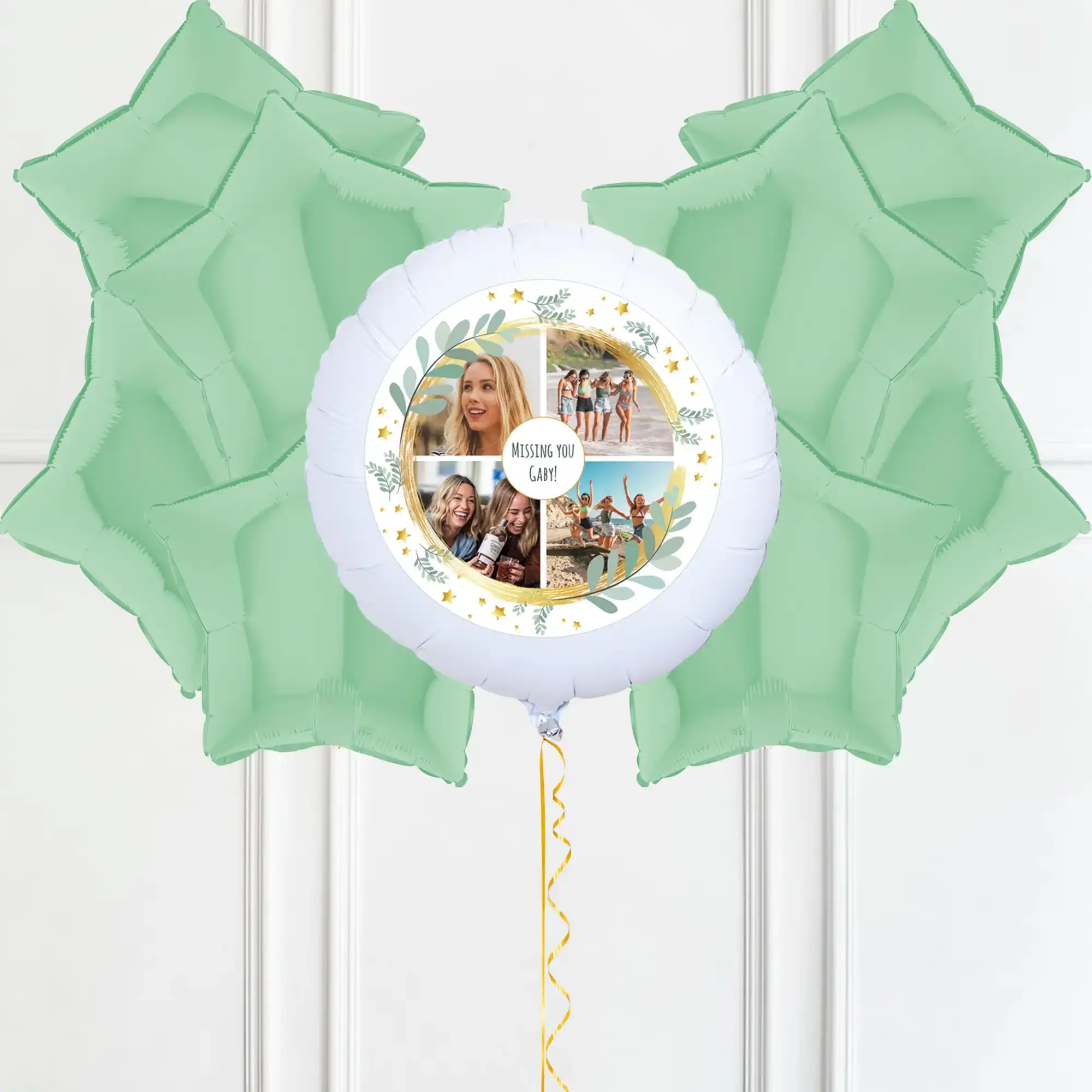 Personalised Photo Balloon – Botanical Multi Photo 8 Balloons Personalised Balloons