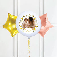 Personalised Photo Balloon – Metallic Confetti 2 Balloons Personalised Balloons