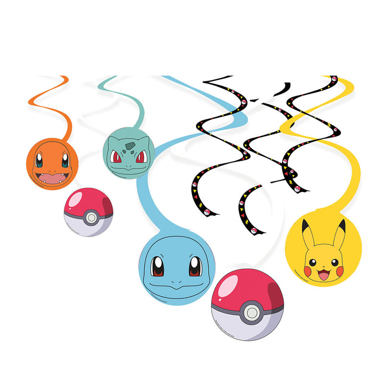 Pokemon Party Ceiling Decorations (x6)
