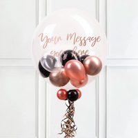 Personalised Bubble Balloon in a Box – Rose Gold Chic None Personalised Balloons