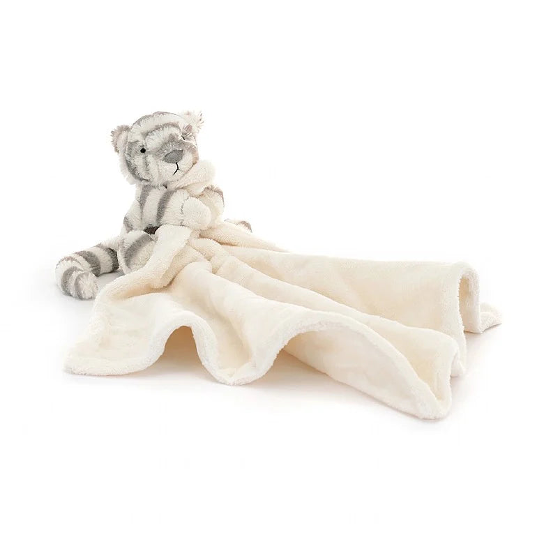 Personalised Jellycat Bashful Snow Tiger Soother
