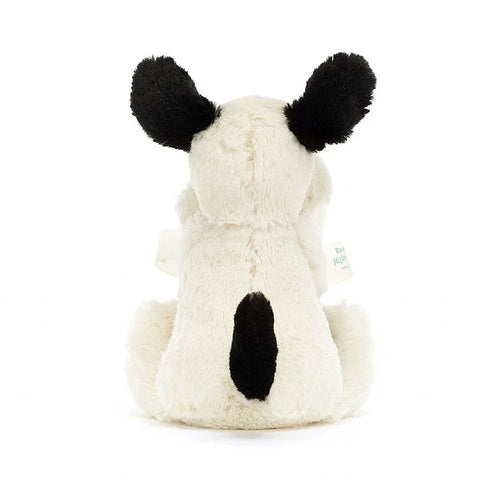 Personalised Jellycat Bashful Black & White Puppy Soother