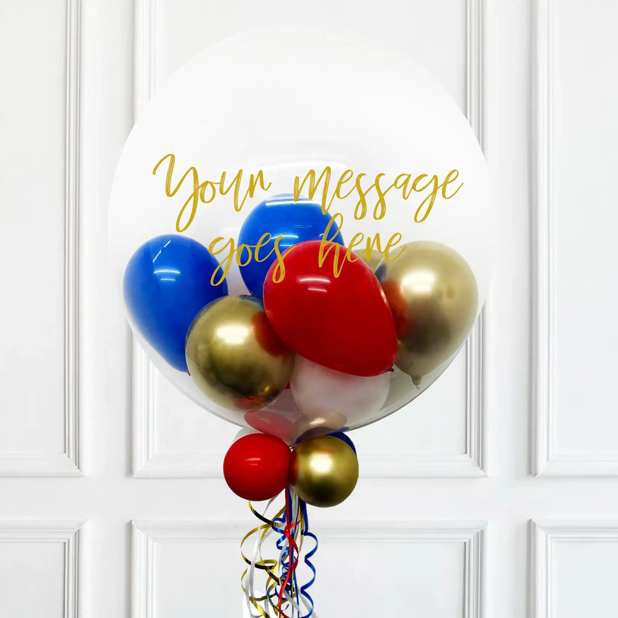 Personalised Bubble Balloon in a Box - VE Day Personalised Balloons