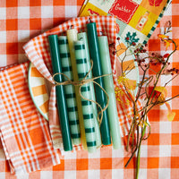 Bon Appetit - Orange & White Gingham Fabric Table Cloth 140 x 180 CM Gingham