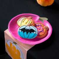 Halloween Pumpkin Paper Plates - 8 Pack Halloween