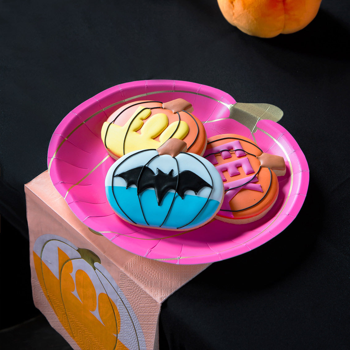 Halloween Pumpkin Paper Plates - 8 Pack Halloween