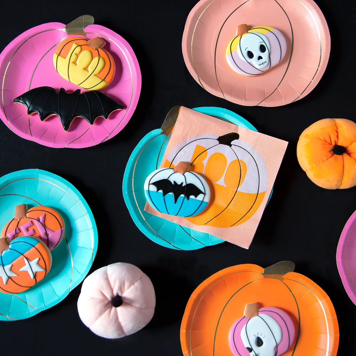 Halloween Pumpkin Paper Plates - 8 Pack Halloween