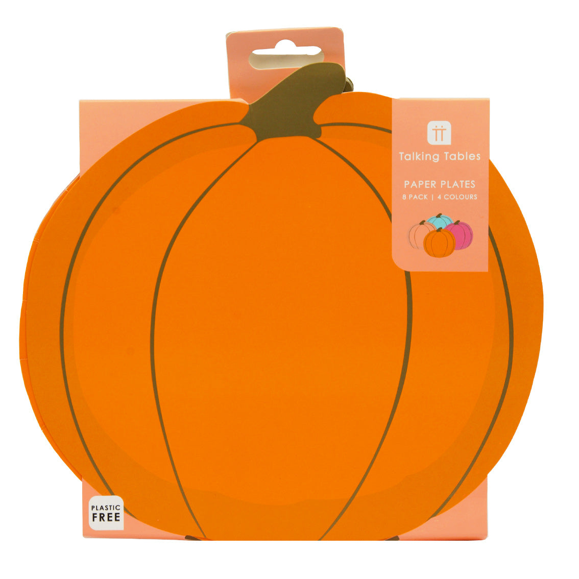 Halloween Pumpkin Paper Plates - 8 Pack Halloween