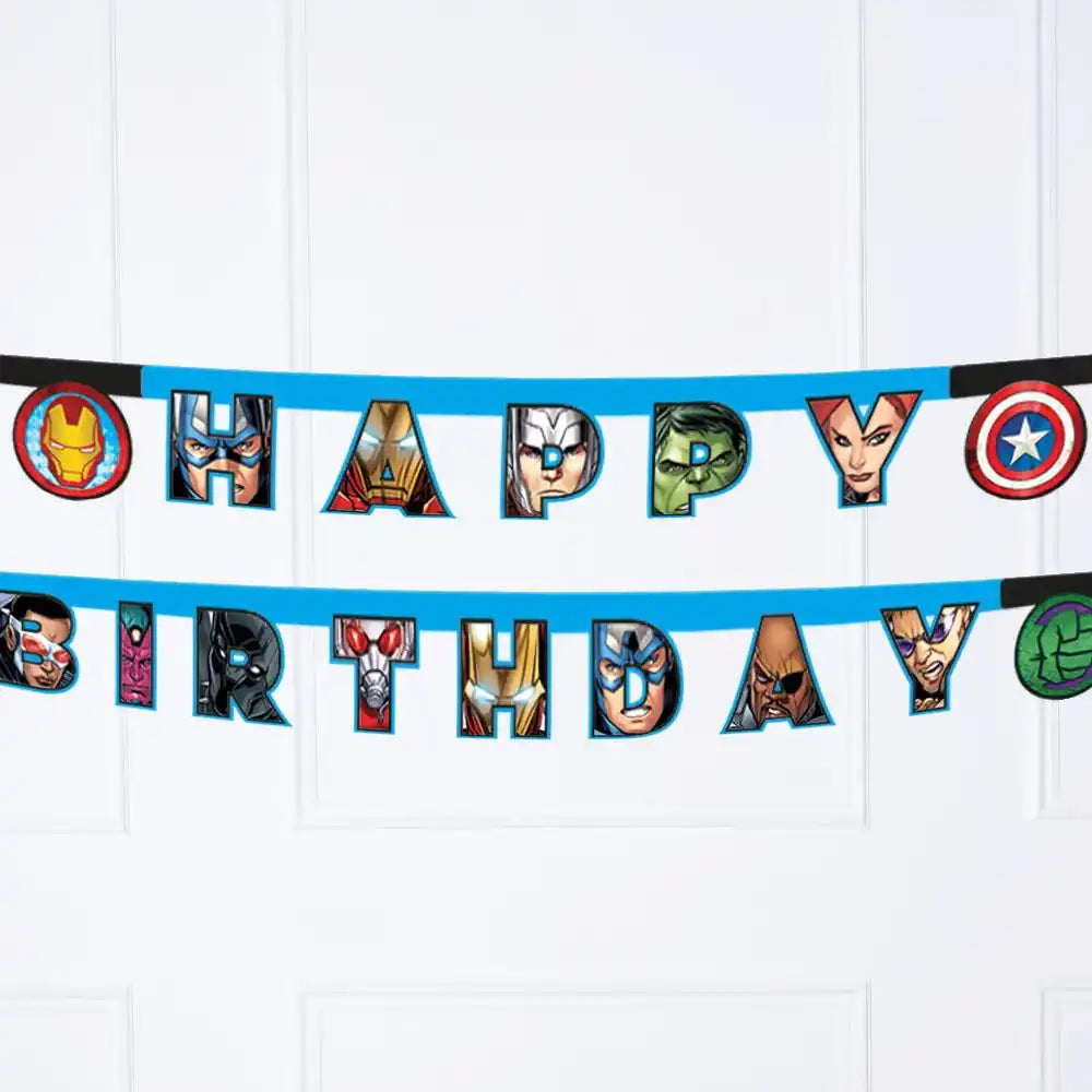 Marvel Avengers Party Letter Banner Avengers Heroes