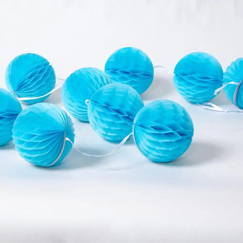 Honeycomb Garland Pale Blue General Party