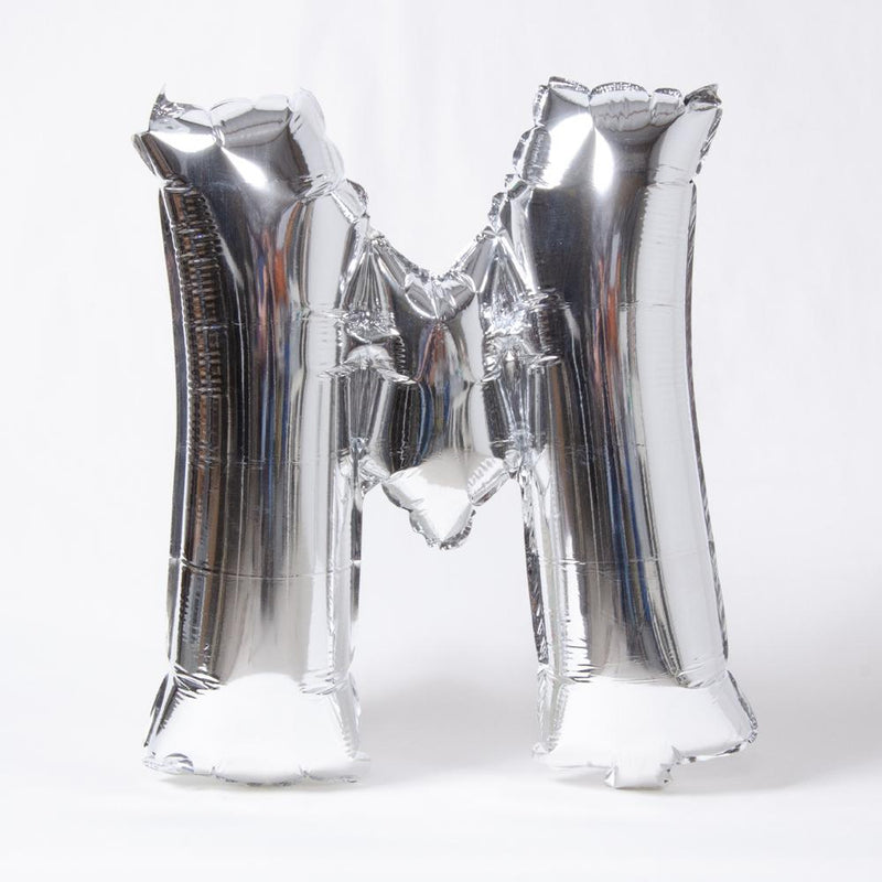Air-Fill Silver 16" Letter Party Balloon M