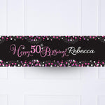 Pink Celebration 50th Personalised Party Banner
