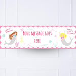 Let's Be Mermaids Personalised Party Banner