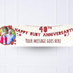 40th Ruby Anniversary Personalised Party Banner