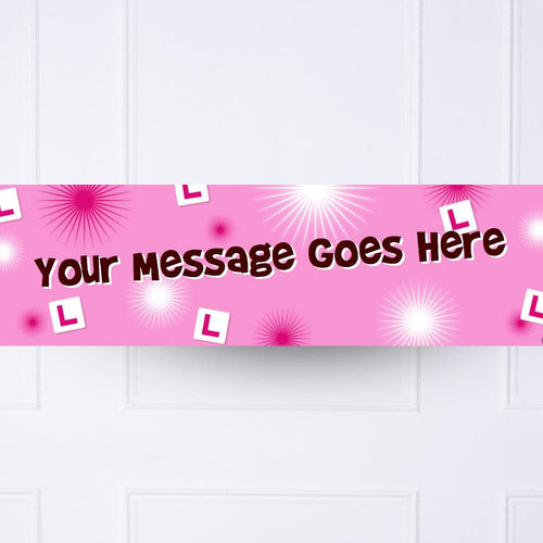 L Plates Party Personalised Party Banner