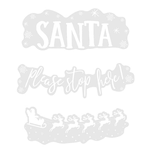 Santa Stop Here Window Sticker