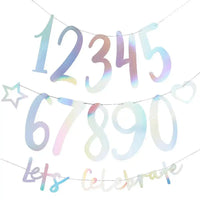 Iridescent Party - Create Your Own Birthday Banner Milestone
