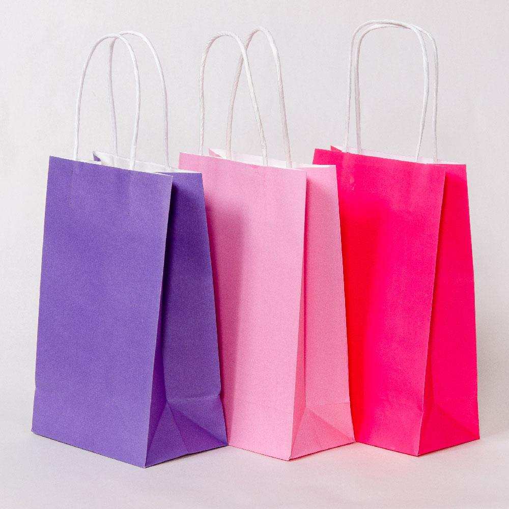 Pink Mix Party Bags with Handles (x12) Party Pieces