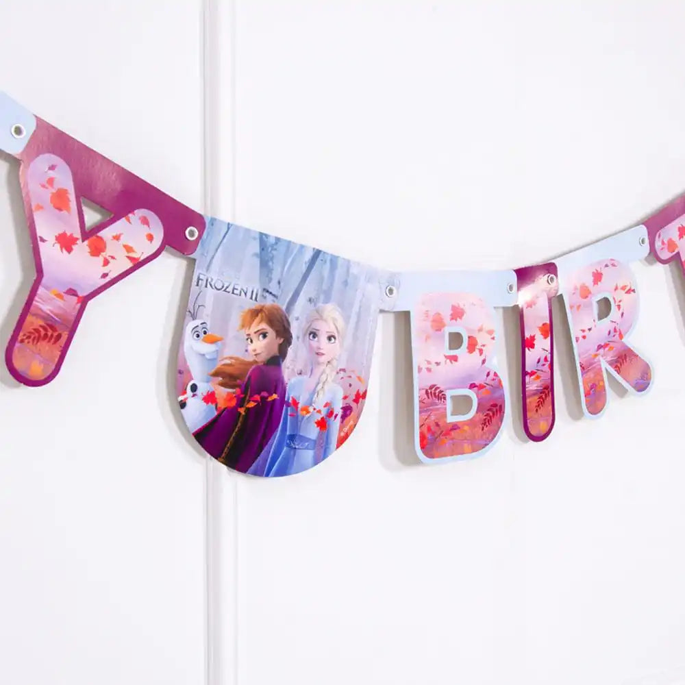 Disney Frozen 2 Happy Birthday Banner Kids Party