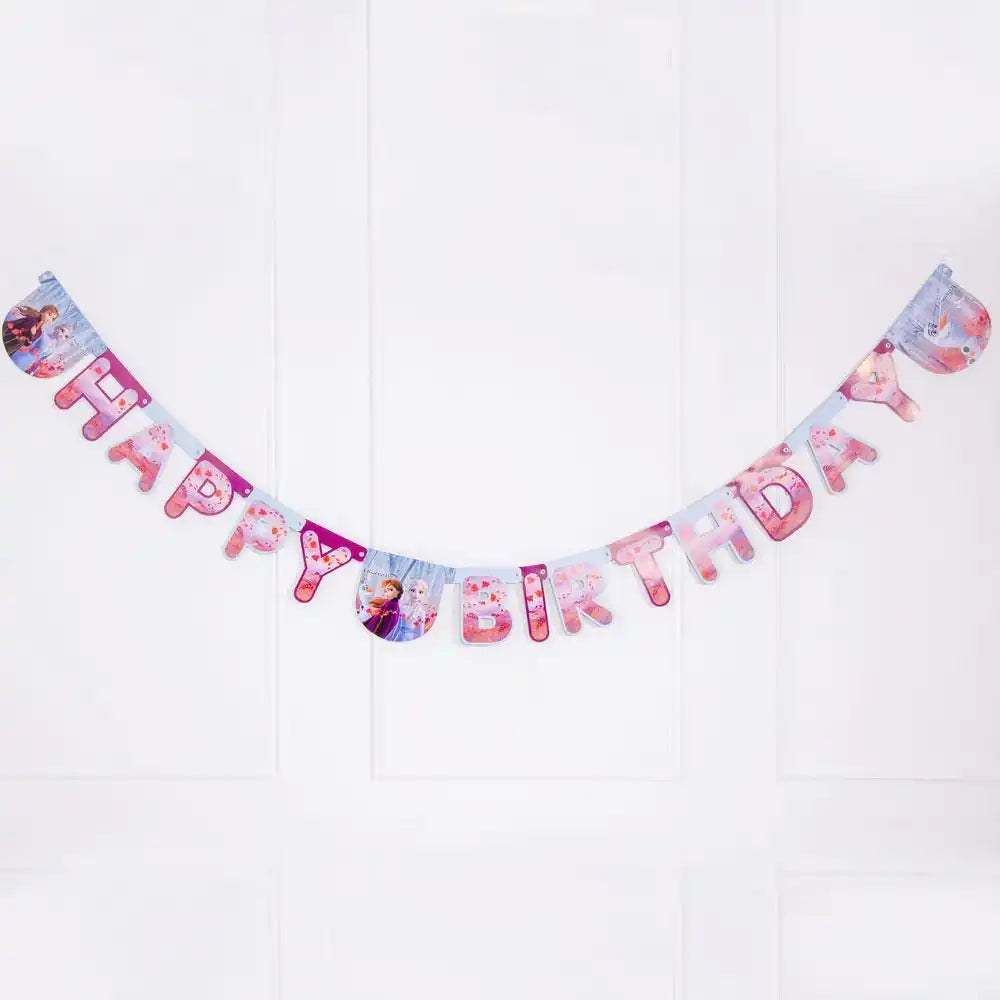 Disney Frozen 2 Happy Birthday Banner Kids Party